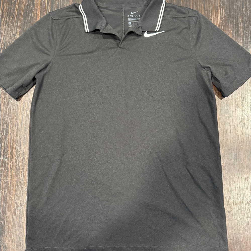 Nike Kids Black Polo with White Accents